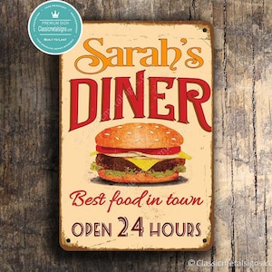 Custom DINER SIGN, Custom Diner Sign, Vintage style Diner Sign,Personalized Diner Sign, Restaurant Diner Sign, Restaurant Decor, Diner Decor