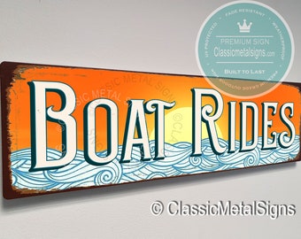 BOAT RIDES SIGN for Lake House, Boat Rides Sign, Outdoor Signs, Lake Signs, Lake House Decor, Boat House, Boat Rides