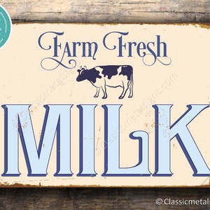 FRESH MILK SIGN, Fresh Milk Signs, Vintage style Milk Sign, Farm Fresh Milk, Farmhouse Decor, Shop Milk Sign,fresh milk sign Farm Fresh Sign