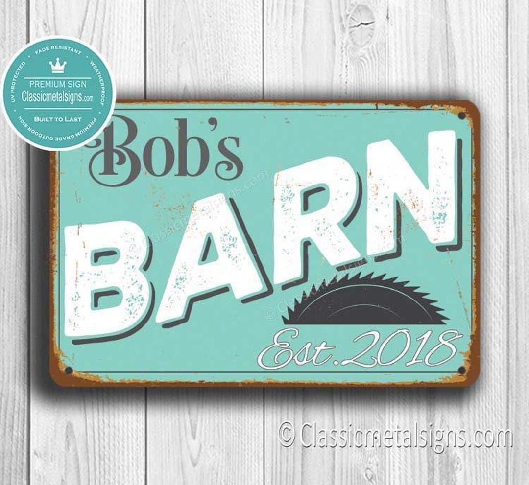 Customizable Barn Sign: for Farms or Yards, Vintage Inspired ...