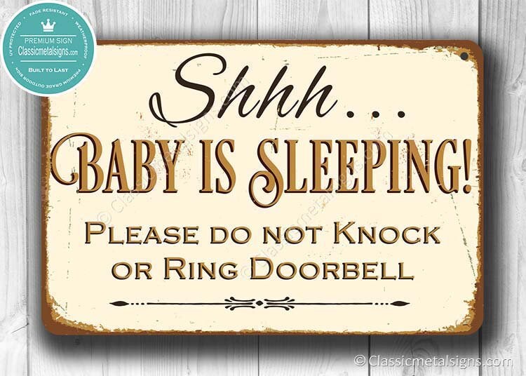Shhh BABY IS SLEEPING Sign Baby Is Sleeping Signs Baby Is Etsy