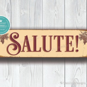 SINAL DE SAUDAÇÃO, Sinais de Saudação, Saudação Italiana, Saudações Italianas, Sinal de Saudação Italiana Estilo Vintage, Decoração de Bar Italiano, Decoração de Restaurante Italiano