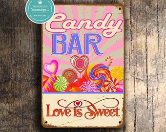 CANDY BAR SIGN, Candy Bar Signs, Vintage style Candy Bar Sign, Candy Bar, Candy Buffet, Wedding Candy, Wedding Candy Bar, Love is Sweet Bar