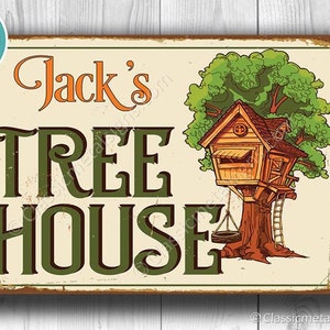 Custom TREE HOUSE SIGN, Customizable Treehouse Signs, Vintage style Tree house Sign, Tree House Sign, Outdoor signs, Personalized Tree House