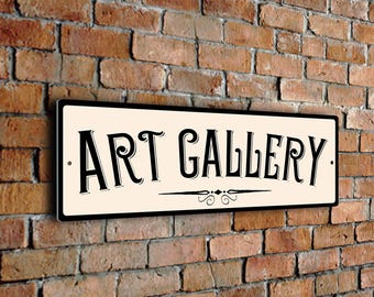 Art Gallery Sign: Vintage Style Gallery Display