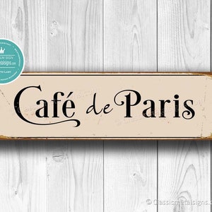 Insegna CAFE DE PARIS, Insegne Cafe De Paris, Insegna Cafe De Paris in stile vintage, Insegna Cafe, Insegne Cafe, Arredamento Cafe, Cafe, Caffè, Cafe De Paris