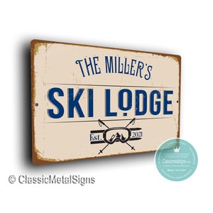 CUSTOM SKI LODGE Sign, Ski Signs, Ski Lodge Decor, Ski Bar Sign, Ski Sign, Personalized Ski Lodge, Custom ski Signs, Ski Cabin, Ski Lodge