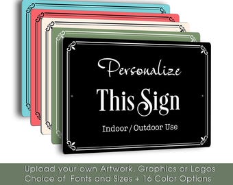 Personalize This Sign, Fully Custom Name Plaque with Your Words Logo or Photo