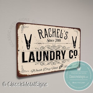 CUSTOM LAUNDRY ROOM Sign, Personalized Laundry Room Sign, Vintage style Laundry Room Sign, Laundry, Customizable Signs, Laundry Room Decor