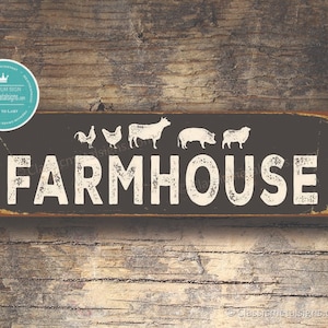 FARMHOUSE SIGN, Farmhouse Signs, Vintage style Farmhouse Sign,  FARMHOUSE, Outdoor Farmhouse Market Sign, Farmhouse Decor, Gift for Farmer