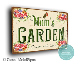 GIFT FOR MOM, Mom's Garden Sign, Mothers Day, Outdoor Signs, Mom's Garden , Mom Gift, Gift for Mom, Mom's Garden