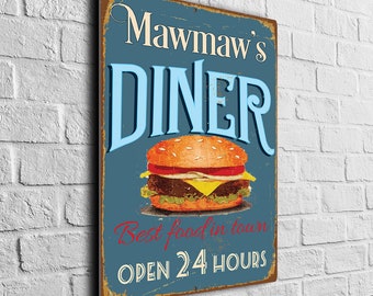 Mawmaw's Diner Sign, GIFT FOR MAWMAW, Custom Signs, Diner Sign, Mawmaw Gift, Gift Mawmaw, Diner  Decor, Mawmaw's Diner, CMSDN04122310