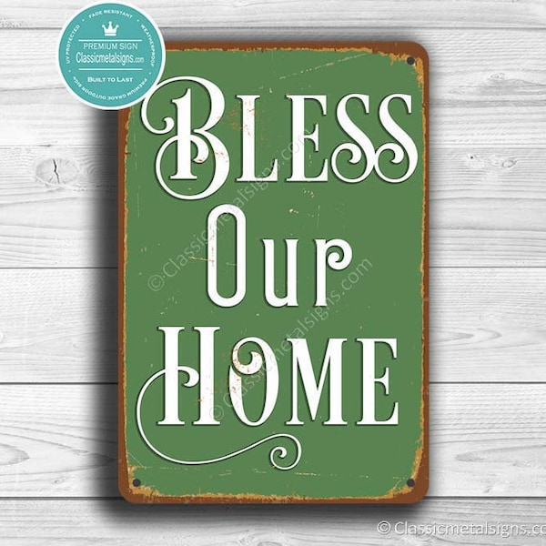 BLESS OUR HOME Sign, Bless Our Home Signs, Vintage style Bless Our Home signs, Bless This Home, Bless Our Nest, Home Decor, Home Wall Sign