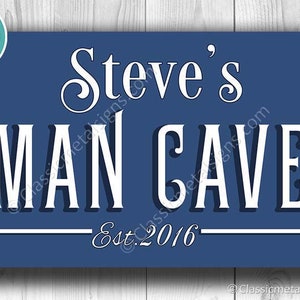 CUSTOM MAN CAVE Sign, Customizable Man Cave Sign, Classic style Man Cave, Personalised Man Cave Sign, Customizable Sign, Man Cave Decor image 2