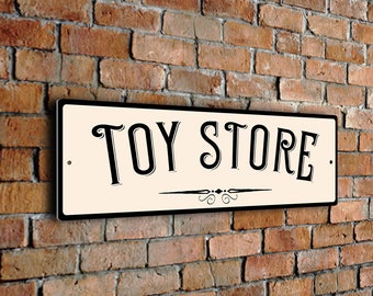 TOY STORE Sign, Classic Style Toy Store Sign with UV Protected Fade resistant Print. Toy Store Gift Ideas, Plaque for Toy Store,