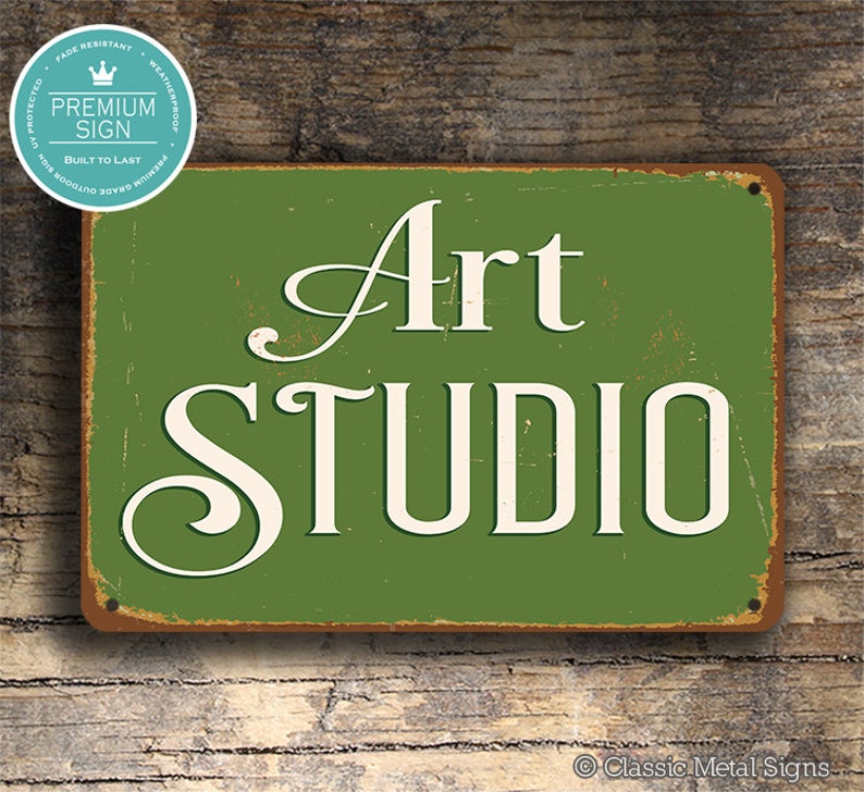 ART STUDIO SIGN Artist Studio Sign Rustic Style Art Studio Etsy