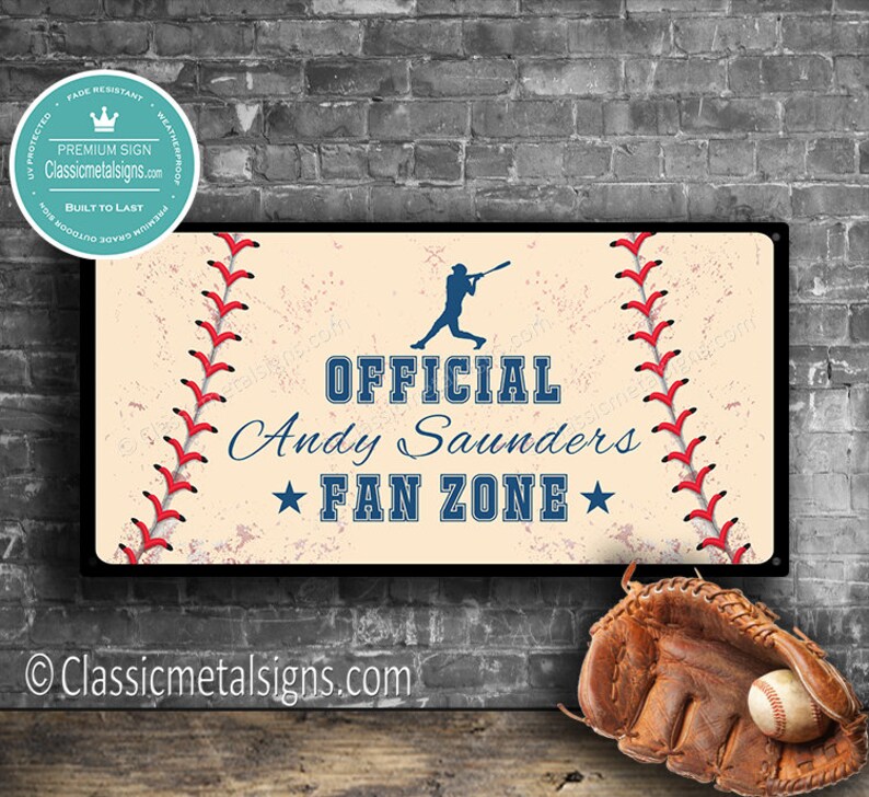 Personalized Baseball Sign Baseball Fan Sign Gift for Etsy