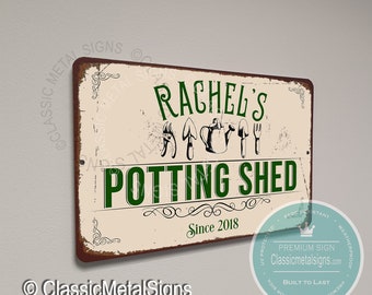 CUSTOM POTTING SHED Sign, Gardener Gifts, Personalized Potting Shed Sign, Gift for Gardener, Gardener, Customizable Sign, Potting Shed Decor