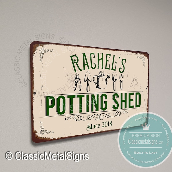 CUSTOM POTTING SHED Sign, Gardener Gifts, Personalized Potting Shed Sign, Gift for Gardener, Gardener, Customizable Sign, Potting Shed Decor