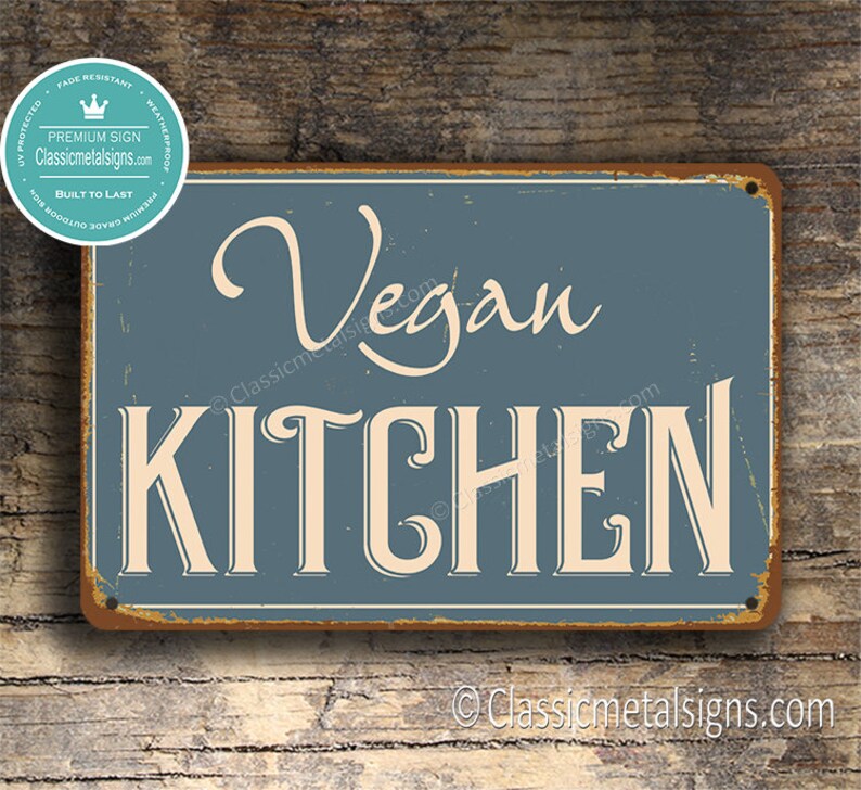 VEGAN KITCHEN SIGN Vegan Kitchen Signs Vegan Kitchen Vegan Etsy