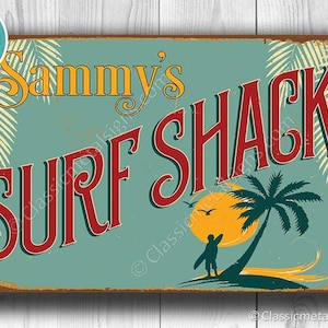 CUSTOM SURF SHACK Sign, Surf Shack Signs, Vintage style Surf Shack Sign, Surf Shack, Surfing Signs, Surf Decor, Surfing Decor, Surf Art,