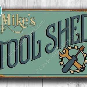 CUSTOM TOOL SHED Sign, Personalized Tool Shed Sign, Vintage style Tool Shed Sign, Customizable Signs, Custom Outdoor Sign, Tool Shed Signs
