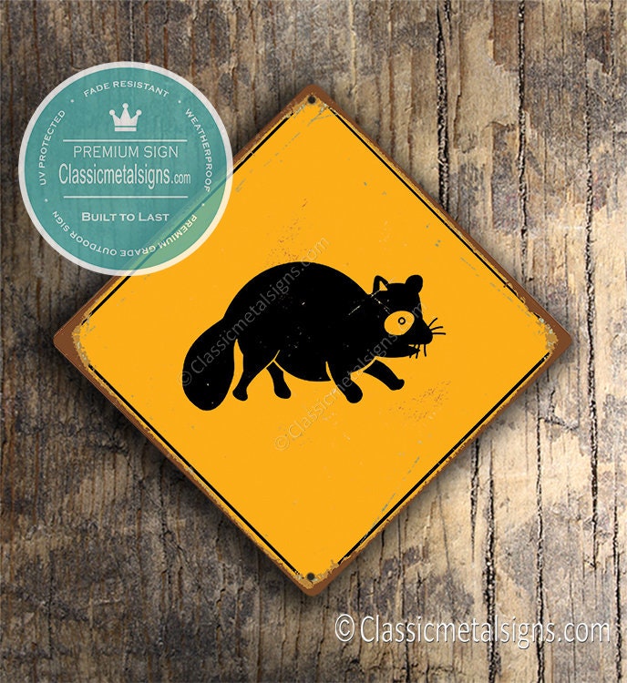 Ｋ－ｔａｎｕｋｉ TANUKI CROSSING SIGN - Tanuki Crossing Signs, Warning Tanuki