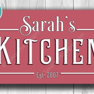 CUSTOM KITCHEN SIGN, Customizable Kitchen Sign, Classic Kitchen Sign, personalized kitchen sign, Kitchen Decor, Kitchen Wall Decor, Kitchen image 1