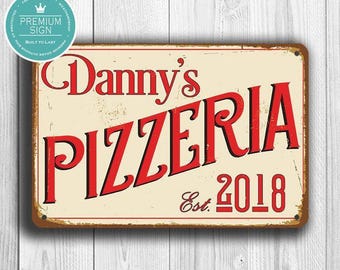 Custom Pizza Shop Sign: Retro Kitchen Decor (Multiple Sizes)