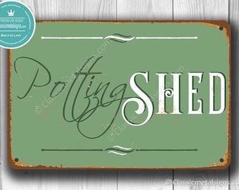 Vintage Garden Shed Sign: Rustic Outdoor Decor