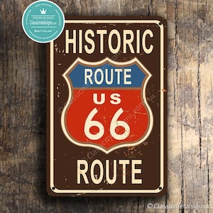 ROUTE 66 SIGN,  Route 66 Signs, Vintage style Route 66 Sign, Historic Route 66 Sign, Road Sign Route 66, Highway Route 66 Sign