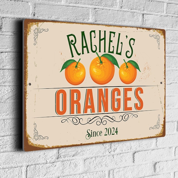 Personalized Oranges Sign: Vintage Style Garden Decor - Etsy