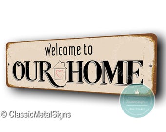 Welcome to Our Home Sign: Rustic Wall Décor for Entryways and Front Doors