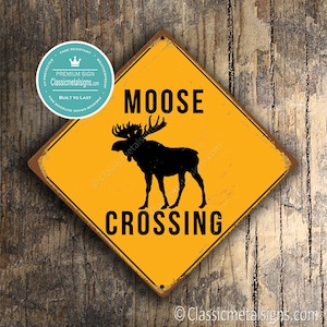 Warning moose sign - .de