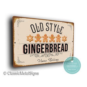 Gingerbread Sign, GINGERBREAD BAKERY, Gingerbread Signs, Vintage Style Bakery Sign, Gingerbread Decor, Bakery Decor, Gingerbread