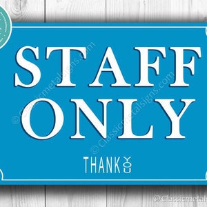 STAFF ONLY SIGN, Staff Only signs, Classic style Staff Only sign, hanging Staff Only Sign. staff only door sign staff, Business Staff Sign