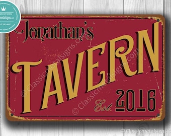 Customizable TAVERN SIGN,  Pub Sign, custom Tavern Sign, Personalized Tavern sign, Vintage Style Tavern Sign, Bar Decor, Home Bar Decor