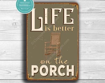 Porch Welcome Sign: Vintage Style Home Decor (Indoor/Outdoor)