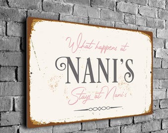 What Happens at Noni’s House Sign, Funny Gift for Grandma