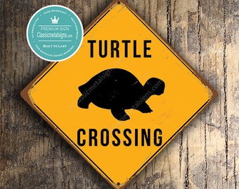 TURTLE CROSSING SIGN, Turtle Crossing Signs, Turtle, Pet Signs, Warning Turtle Signs, Turtle Sign, Turtle Decor, Turtle Crossing Signs