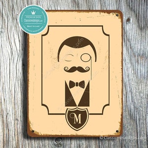 Vintage style MENS TOILET SIGN, Toilet Signs, Mens Toilets Sign, Mens Restroom Signs, Mens Toilet Door Signs, Toilet Door Plate