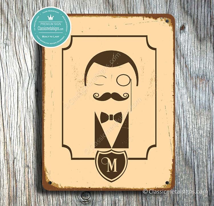 Vintage style MENS TOILET SIGN, Toilet Signs, Mens Toilets Sign, Mens Restroom Signs, Mens Toilet Door Signs, Toilet Door Plate