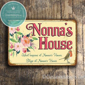 Cartello "Casa della Nonna": decorazione murale rustica in stile vintage