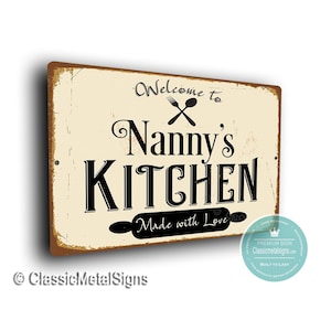 Nanny&#39;s Kitchen Sign, GIFT FOR NANNY, Mothers Day, Custom Signs, Kitchen Sign, Nanny Gift, Gift for Nanny, Kitchen  Decor, Nanny&#39;s Kitchen