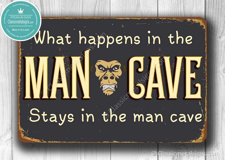 MAN CAVE SIGN, Cool Man Cave Sign, Classic Man Cave Sign, What happens in the Man Cave stays in the Man Cave man cave, Man Cave Decor