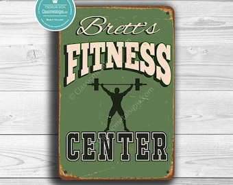 FITNESS CENTER SIGN, Customizable Fitness Center Sign, Vintage style Fitness Center, Customizable Signs, Gym Sign, Personalized Gym Signs