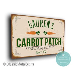Spersonalizowany znak „Carrot Patch”: niestandardowa dekoracja ogrodu