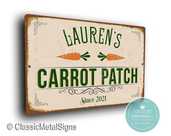 Personalized Carrot Patch Sign: Custom Garden Decor