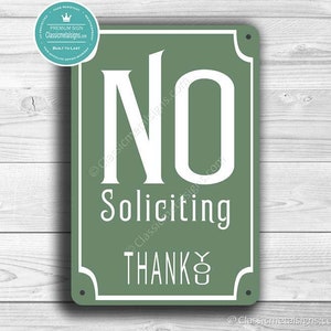 NO SOLICITING SIGNS, No Soliciting Sign, Classic Style No Soliciting Sign, Please No Soliciting, No Soliciting Porch Sign, Outdoor Signs