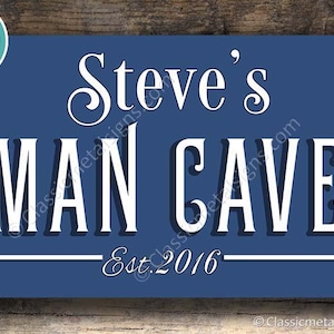 CUSTOM MAN CAVE Sign, Customizable Man Cave Sign, Classic style Man Cave, Personalised Man Cave Sign, Customizable Sign, Man Cave Decor image 1